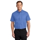 aerial view a ultramarine blue port authority(r) short sleeve easy care shirt - colors, image 1 of 6