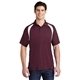 aerial view a maroon/white sport - tek(r) dry zone(r) colorblock raglan polo, image 1 of 6