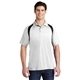 aerial view a white/black sport - tek(r) dry zone(r) colorblock raglan polo, image 1 of 6