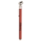 aerial view a metallic red aluminum 50 psi tire gauge, image 1 of 2