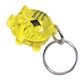 aerial view a translucent yellow 7/8w x 1-1/4h x 7/8d polymethylmethacrylate the bankr keytag, image 1 of 2