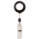 aerial view a black retractable badge holder - slide clip, image 1 of 3