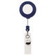 aerial view a royal blue retractable badge holder - slide clip, image 1 of 3