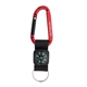aerial view a red navigating carabiner with strap, image 1 of 2