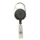 aerial view a translucent black carabiner badge holder, image 1 of 3