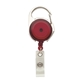aerial view a translucent red carabiner badge holder, image 1 of 6