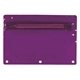 aerial view a translucent purple premium vinyl zippered pack, transparent colors, image 1 of 2