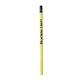 a neon yellow 2 fluorescent pencil w / black eraser