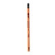 a neon orange 2 fluorescent pencil w / black eraser
