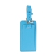 aerial view a light blue fragolino leather luggage spotter tag, image 1 of 4