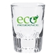 aerial view a clear 2 oz clear shot glass, image 1 of 2