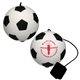 a white soccer ball yo - yo bungee - stress reliever