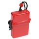 aerial view a red waterproof storage case, image 1 of 2