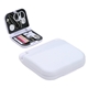 aerial view a white travel sewing kit with 6 thread colors, image 1 of 2