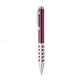 a red blackpen brass twist - action red ballpoint pen w / comfort grip, chrome points