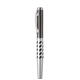 a gunmetal cap - off brass gel ink gunmetal pen w / comfort grip and chrome points