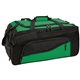 aerial view a green 600d polyester montana duffel with pvc backing, image 1 of 4