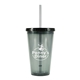 aerial view a smoke 16 oz bpa free freedom tumbler, image 1 of 4
