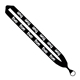 aerial view a black 1 cotton lanyard with metal crimp metal split - ring, image 1 of 2