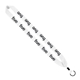 aerial view a white 1 cotton lanyard with metal crimp metal split - ring, image 1 of 2