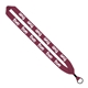 aerial view a burgundy 1 cotton lanyard with metal crimp metal split - ring, image 1 of 2