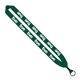 aerial view a forest green 1 cotton lanyard with metal crimp metal split - ring, image 1 of 2