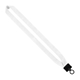 aerial view a white 1 cotton lanyard with plastic clamshell o - ring, image 1 of 2