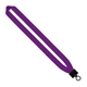 aerial view a purple 1 cotton lanyard with plastic clamshell o - ring, image 1 of 2