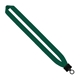 aerial view a forest green 1 cotton lanyard with plastic clamshell o - ring, image 1 of 2