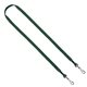aerial view a forest green 1/2 cotton double swivel hook lanyard, image 1 of 3