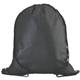 aerial view a black versatile drawstring backpack for events, image 1 of 2