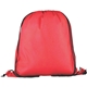 aerial view a red versatile drawstring backpack for events, image 1 of 2