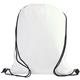 aerial view a white versatile drawstring backpack for events, image 1 of 2