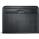 aerial view a black the burke zippered padfolio with fsc(r) mix paper, image 1 of 4