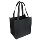 aerial view a black sunbeam non - woven shopping tote bag - 12 x 14, image 1 of 2