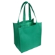 aerial view a forest green sunbeam non - woven shopping tote bag - 12 x 14, image 1 of 2