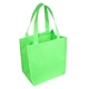 aerial view a lime green sunbeam non - woven shopping tote bag - 12 x 14, image 1 of 2