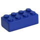aerial view a blue building block individual piece - stress reliever, image 1 of 2