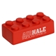 aerial view a red building block individual piece - stress reliever, image 1 of 2
