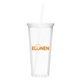 aerial view a clear 20 oz spirit tumbler - clear, image 1 of 4