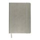 aerial view a gray promotional custom faux leather soft cover tuscany journal notebook, image 1 of 7