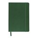 aerial view a hunter green promotional custom faux leather soft cover tuscany journal notebook, image 1 of 7