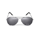 aerial view a silver mirrored aviator sunglasses, image 1 of 2