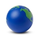 aerial view a blue globe earth shape stress ball, image 1 of 5