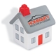 aerial view a white house shape stress ball, image 1 of 2