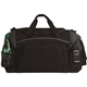 aerial view a black/charcoal polyester perfect score duffel bag 20, image 1 of 2