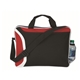 aerial view a black/red all day computer briefcase, image 1 of 5