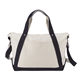 a natual/navy rivage weekender duffel