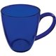 a cobalt 14 oz plastic bistro coffee mug with handle