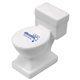 aerial view a white toilet - stress reliever, image 1 of 2